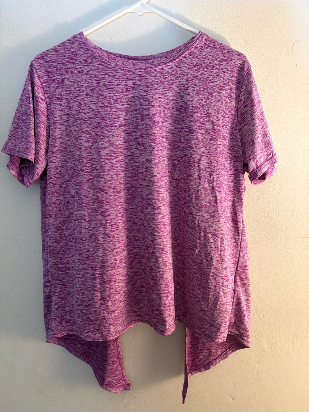 Casual Heathered Purple Short Sleeve Tee